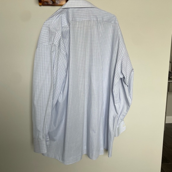 Stacy Adams Men’s Button Up Blue Dress Shirt - Picture 2 of 3